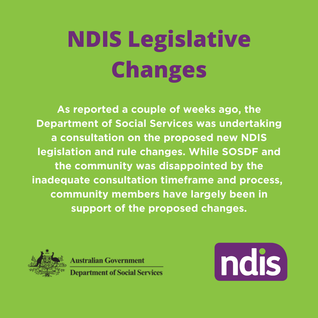 NDIS Legislative Changes