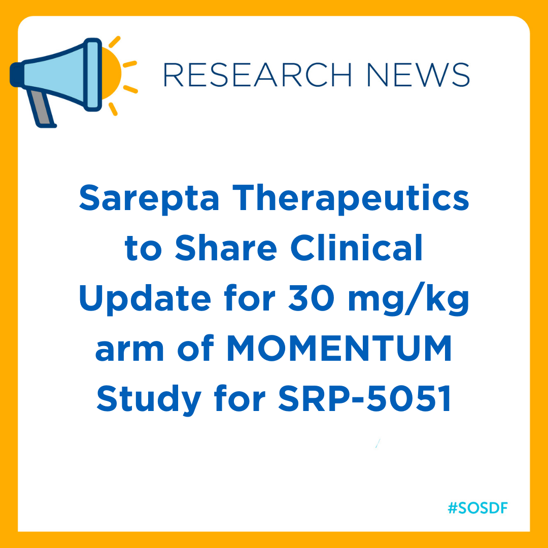 Sarepta Therapeutics to Share Clinical Update for 30 mg/kg arm of MOME